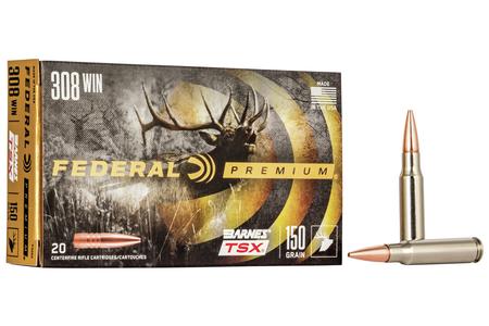 FEDERAL AMMUNITION 308 WIN 150 gr Barnes TSX Hollow Point 20/Box