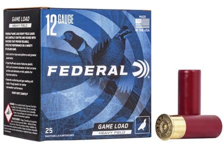 FEDERAL AMMUNITION 12 Gauge 2-3/4 in 1.25 oz 6 Shot Heavy Field Load 25/Box