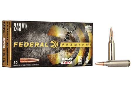 FEDERAL AMMUNITION 243 Winchester 85 gr Barnes TSX Hollow Point 20/Box