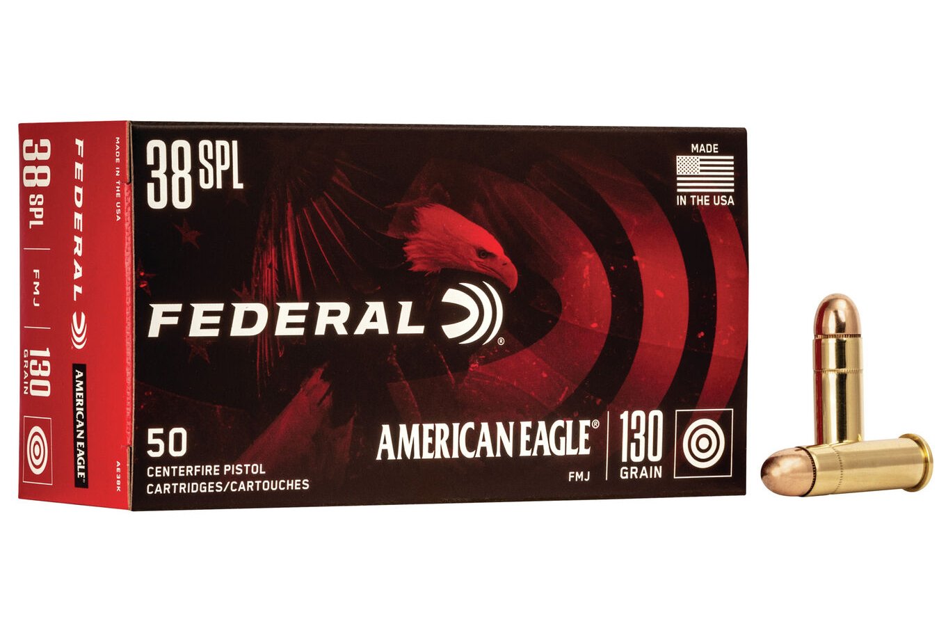 FEDERAL AMMUNITION 38 SPL 130 GR FMJ