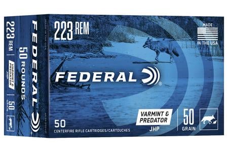 FEDERAL AMMUNITION 223 Rem 50 gr JHP Varmint and Predator 50/Box