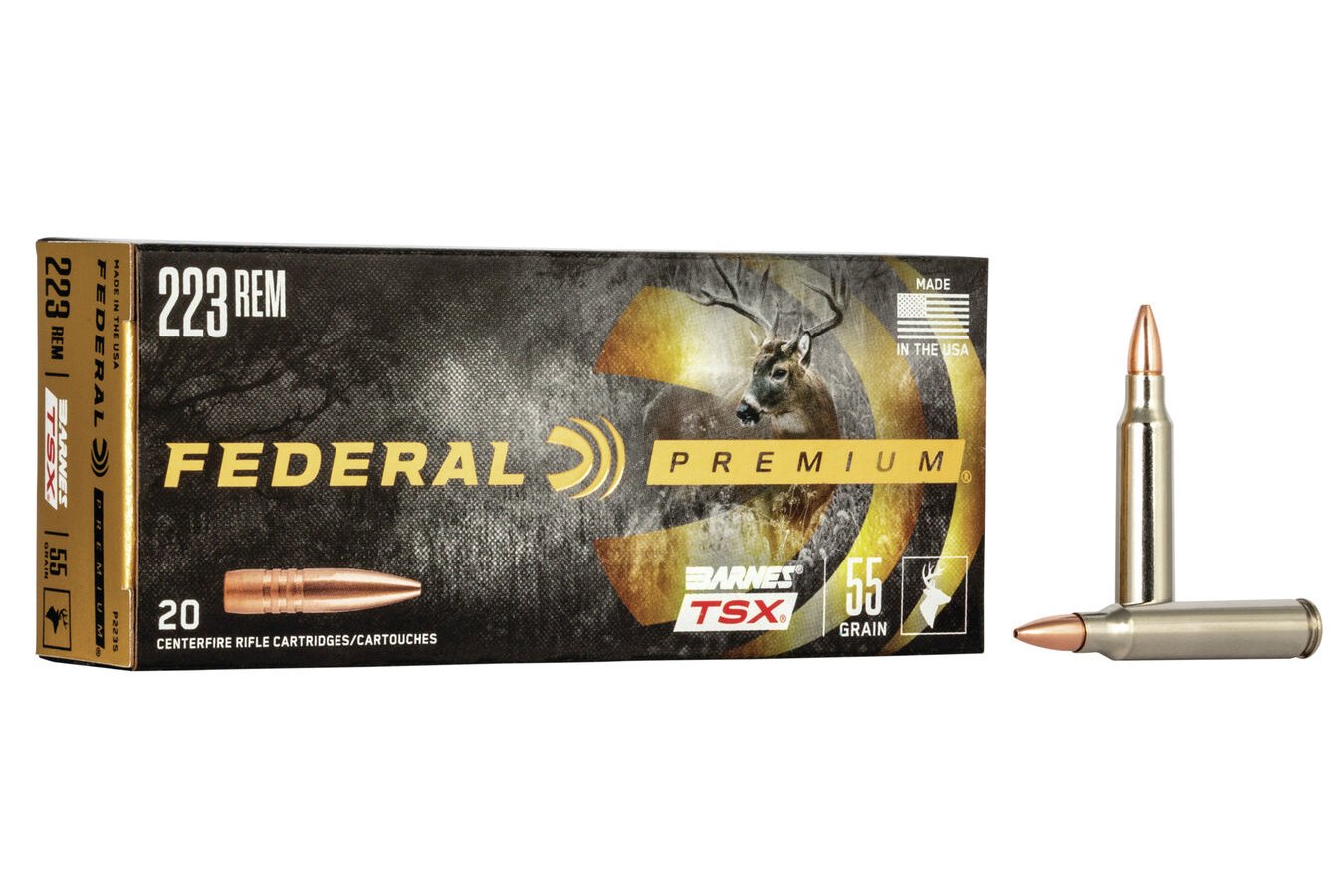 FEDERAL AMMUNITION 223 REM 55 GR BARNES TSX