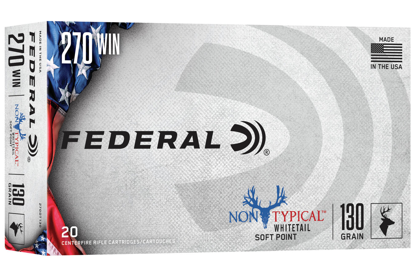 FEDERAL AMMUNITION 270 WIN 130 GR NON TYPICAL SOFT POINT