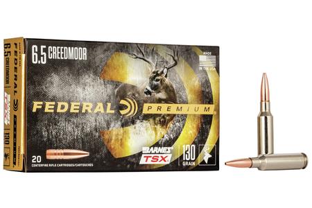 FEDERAL AMMUNITION 6.5 Creedmoor 130 gr Barnes TSX Hollow Point 20/Box