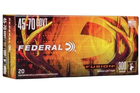 FEDERAL AMMUNITION 45-70 Govt 300 gr Soft Point Fusion 20/Box