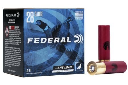 FEDERAL AMMUNITION 28 Gauge 2-3/4 Inch 1 oz  7.5 Game-Shok Heavy Field 25/Box