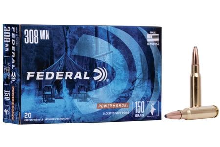 FEDERAL AMMUNITION 308 Win 150 gr SP Power-Shok 20/Box