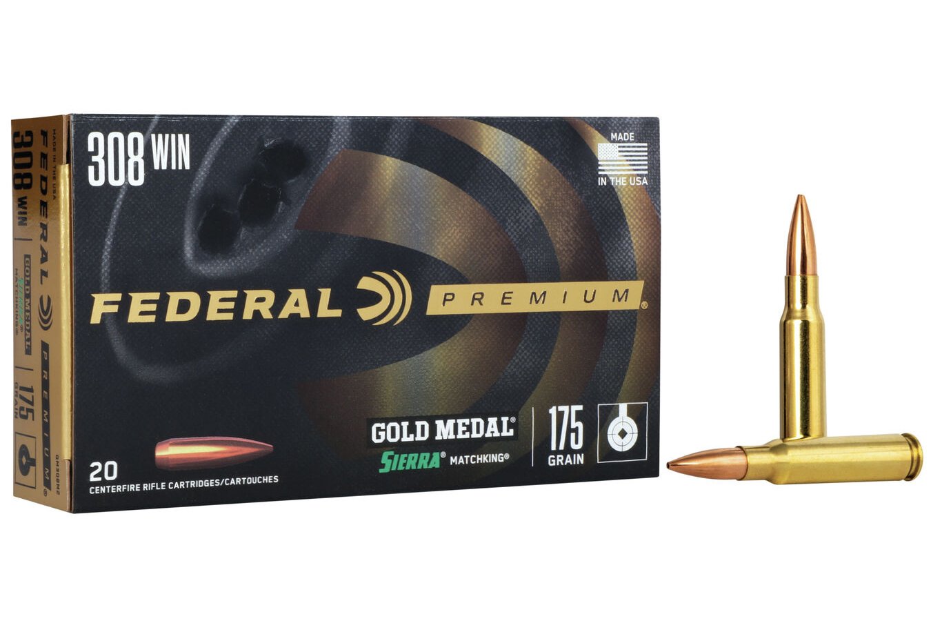 FEDERAL AMMUNITION 308 WIN 175 GR SIERRA MATCHKING BTHP