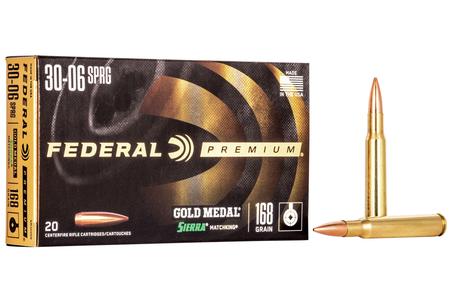 FEDERAL AMMUNITION 30-06 Springfield 168 gr Sierra MatchKing BTHP Gold Medal 20/Box