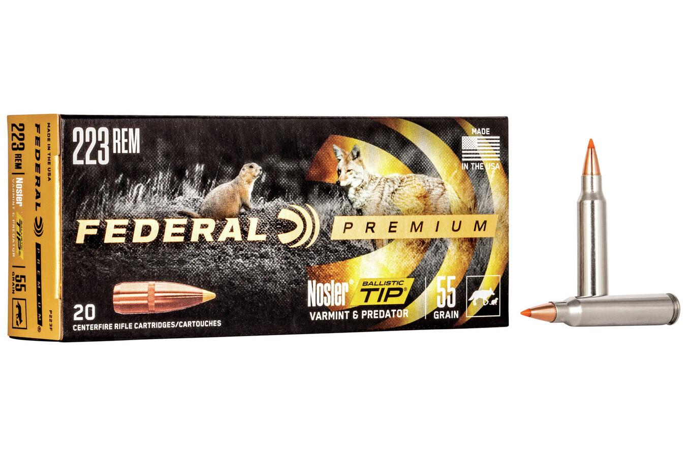 FEDERAL AMMUNITION 223 REM 55 GR NOSLER BALLISTIC TIP VITAL-SHOK