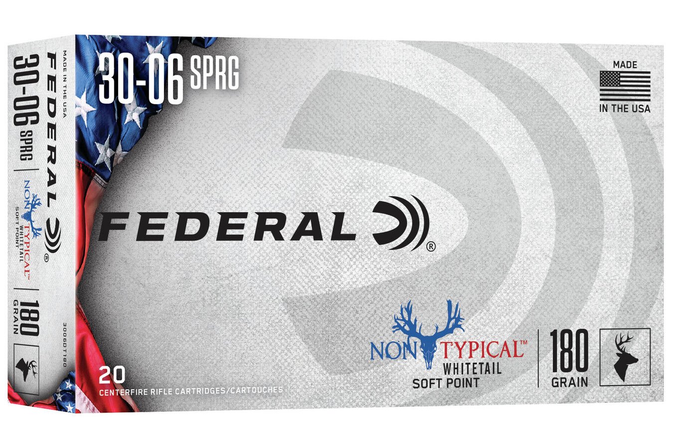 FEDERAL AMMUNITION 30-06 SPRG 180 GR NON TYPICAL SOFT POINT