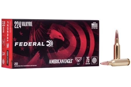 FEDERAL AMMUNITION 224 Valkyrie 75 gr Total Metal Jacket American Eagle 20/Box