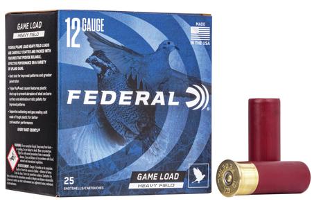 12 GA 2-3/4 IN 3-1/4 DE 1-1/8 OZ 4 GAME-SHOK HEAVY FIELD