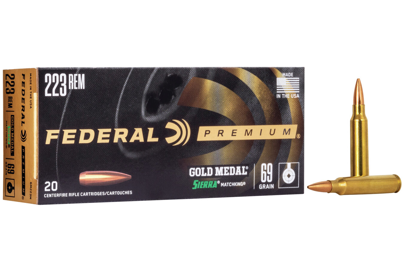 FEDERAL AMMUNITION 223 REM 69 GR SIERRA MATCHKING BTHP