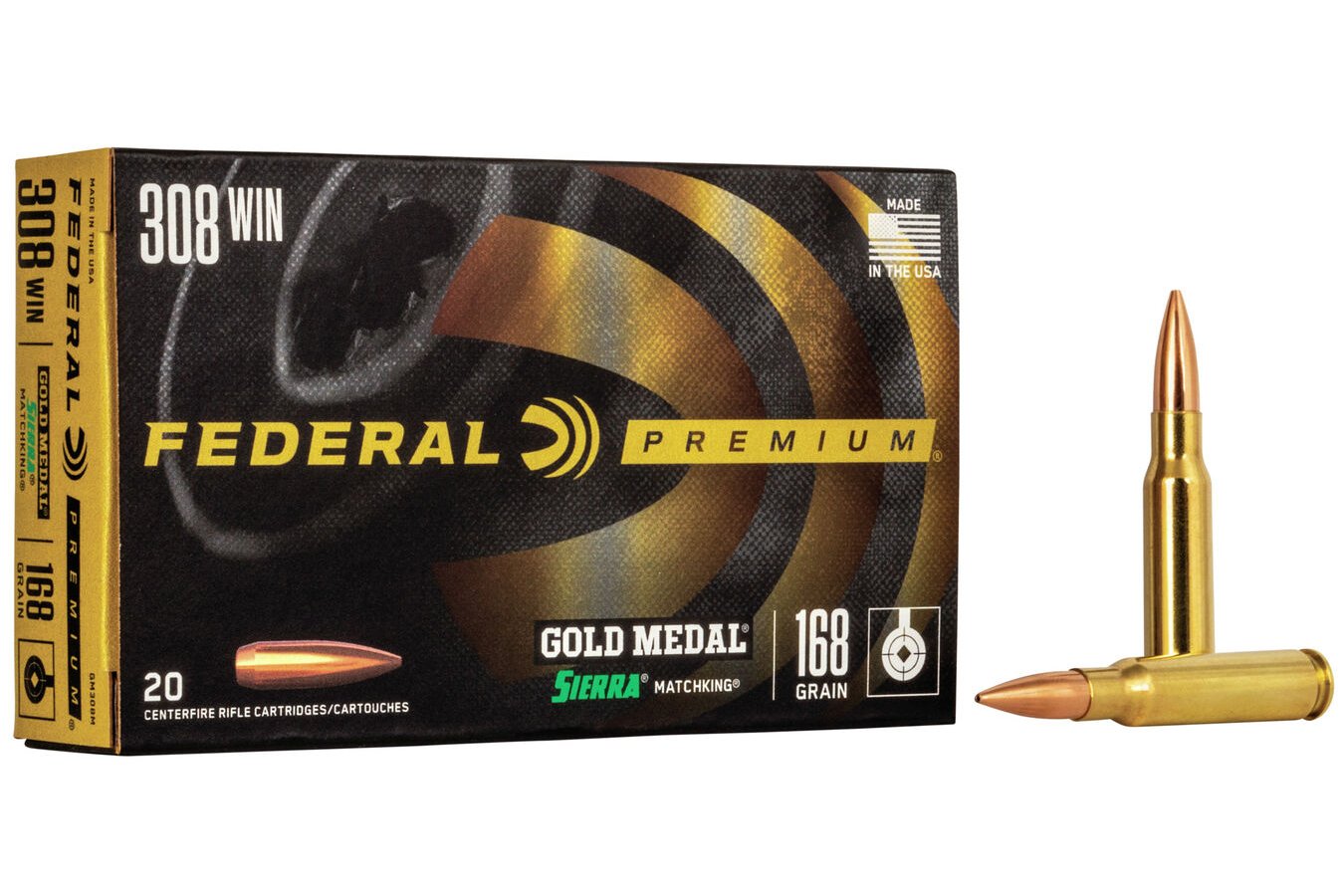 FEDERAL AMMUNITION 308 WIN 168 GR SIERRA MATCHKING BTHP