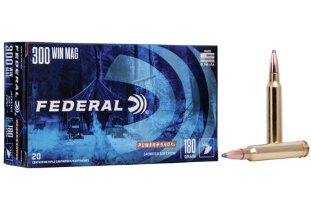 FEDERAL AMMUNITION 300 Win Mag 180 gr SP Power-Shok 20/Box