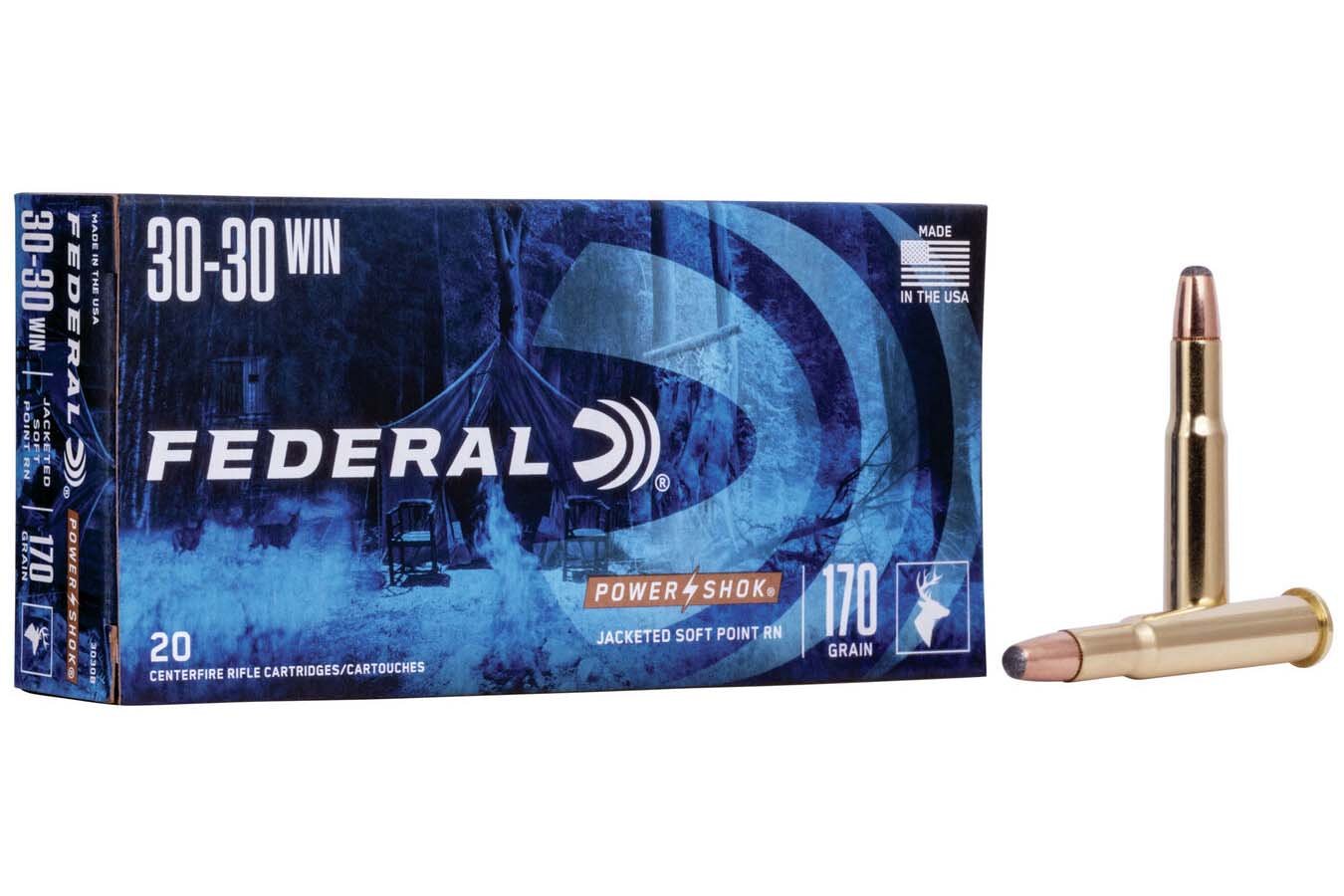 FEDERAL AMMUNITION 30-30 WIN 170 GR SP RN POWER-SHOK