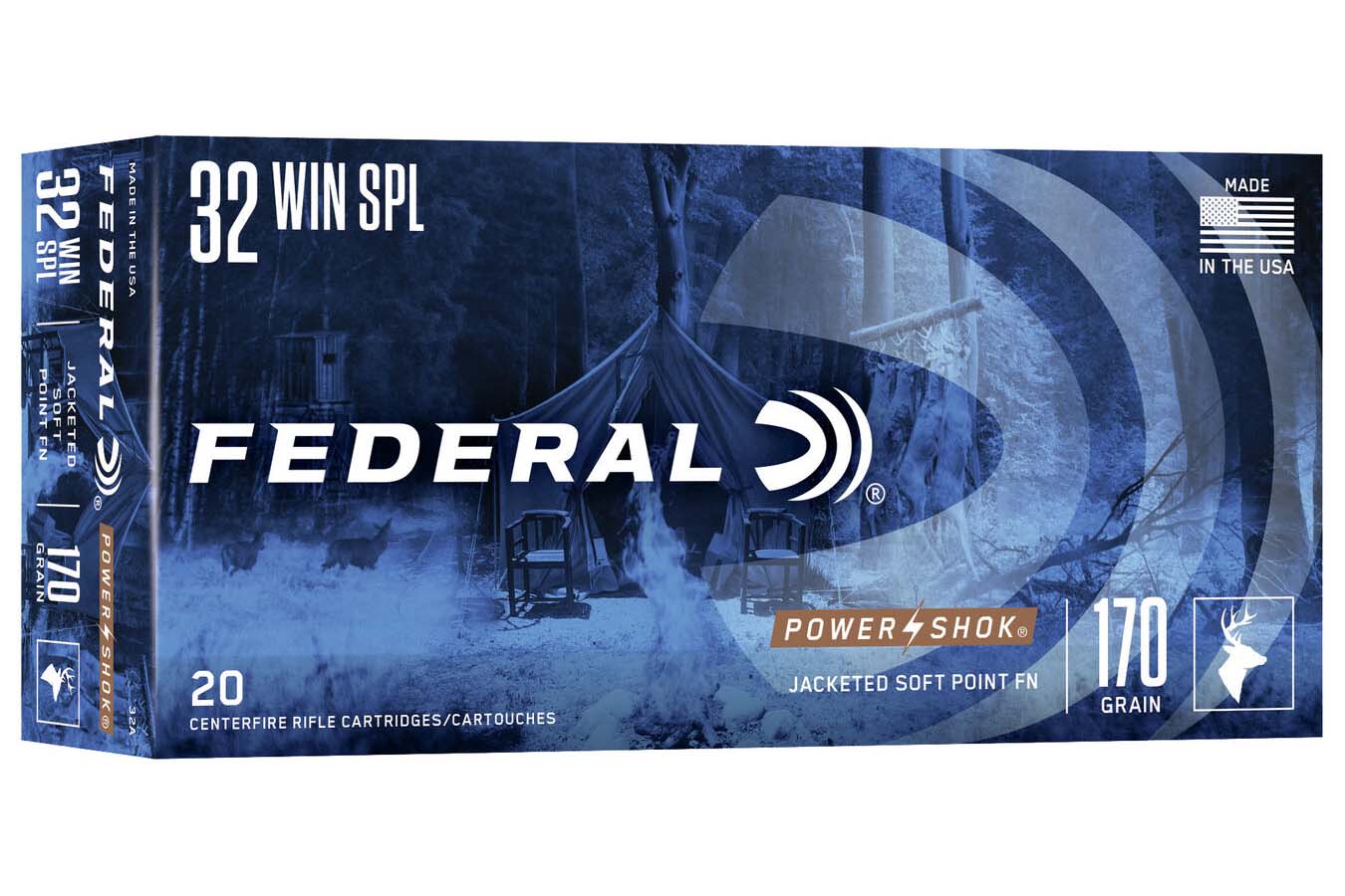 FEDERAL AMMUNITION 32 WIN SPL 170 GR SPFN POWER-SHOK