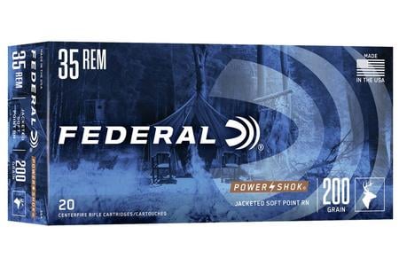 Federal 35 Remington 200 gr Jacketed Soft Point Power Shok 20/Box