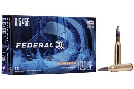 FEDERAL AMMUNITION 6.5x55mm Swedish 140 gr JSP Power Shok 20/Box