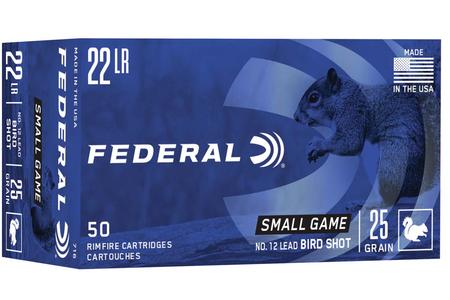 Federal 22LR 25 gr #12 Shot Game-Shok 50/Box