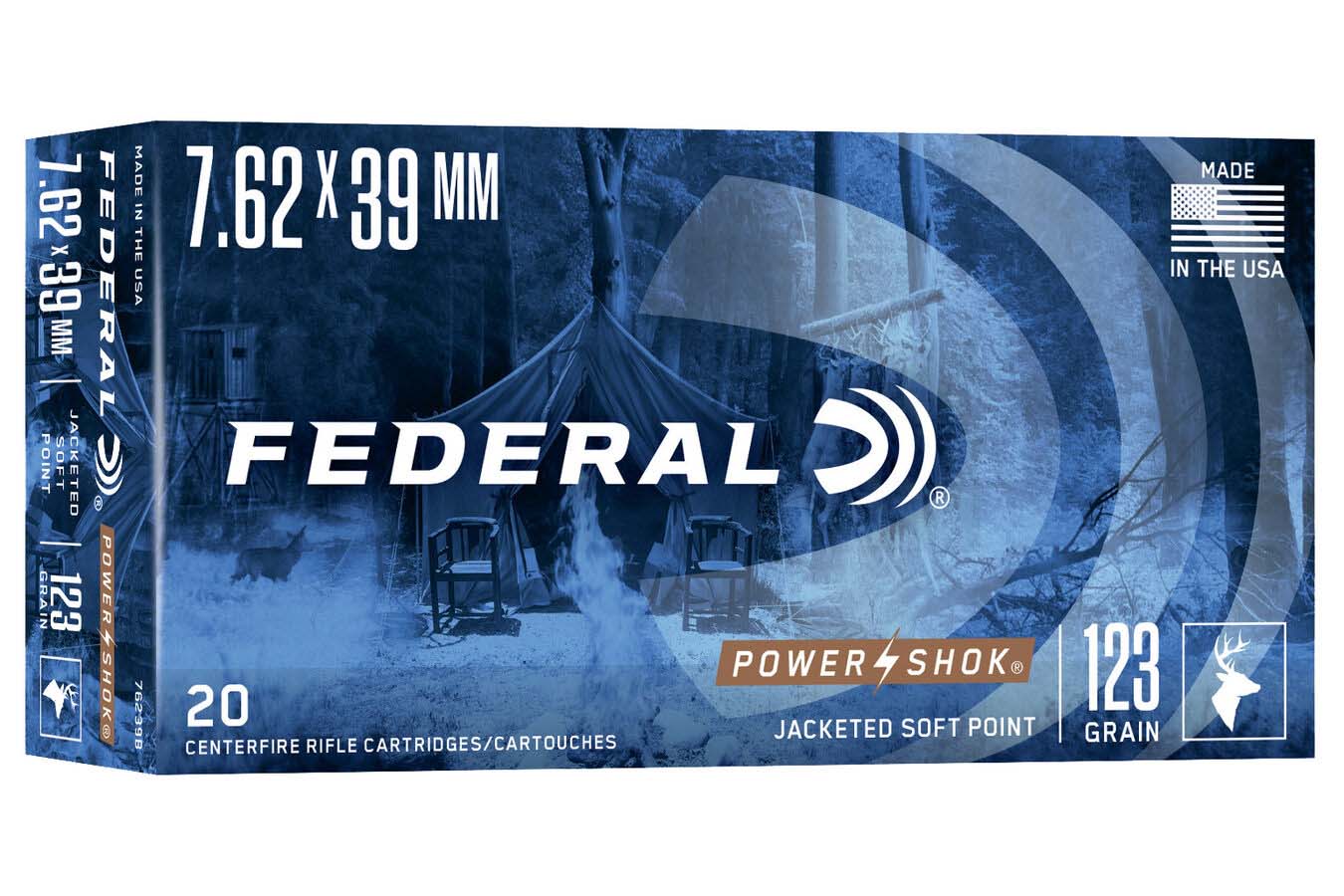 FEDERAL AMMUNITION 7.62X39 SOVIET 123 GR SP POWER-SHOK