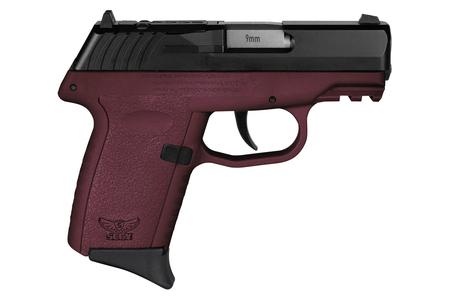 SCCY CPX2 9MM BLACK SLIDE CRIMSON GRIP 3.1 IN BBL