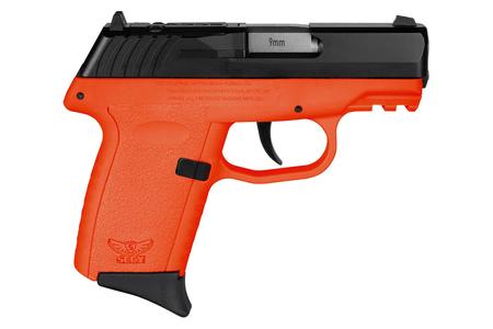 SCCY CPX2 9MM BLACK SLIDE ORANGE GRIP 3.1 IN BBL