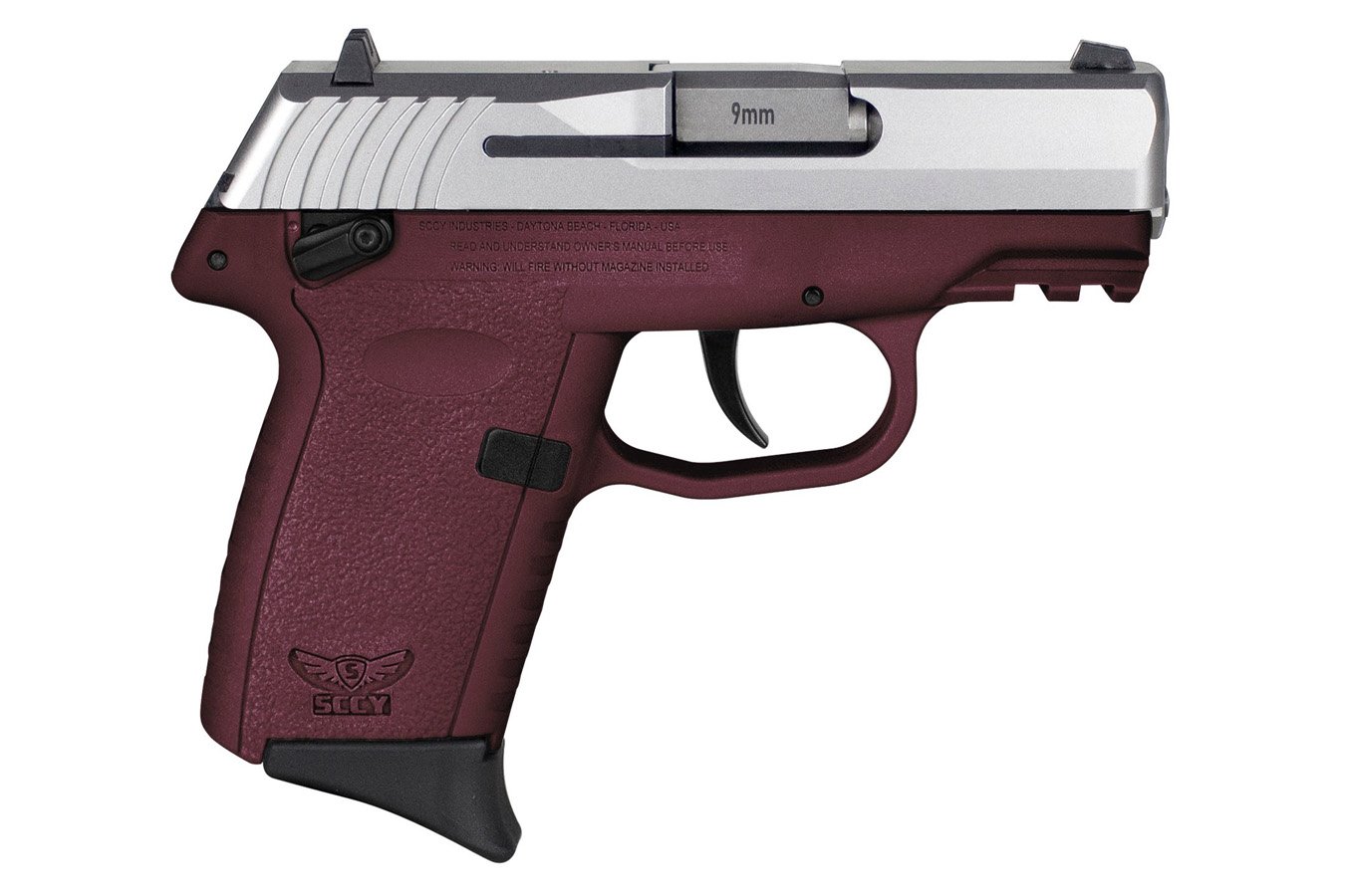 SCCY CPX-1 GEN3 9MM CRIMSON RED GRIP SS SLIDE 3.1` BARREL