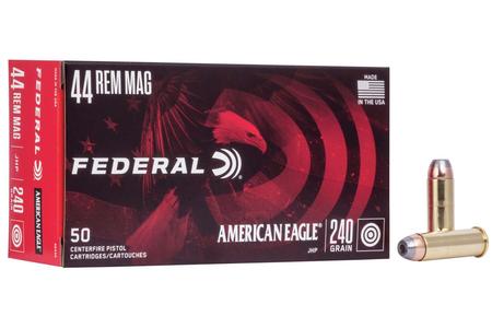 FEDERAL AMMUNITION 44 Rem Mag 240 gr Jacketed Hollow Point American Eagle 50/Box