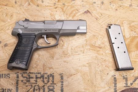 RUGER P90 45ACP Police Trade-In Pistol with Stainless Slide