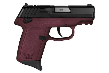 SCCY CPX-1 GEN3 9MM CRIMSON RED GRIP BLACK SS SLIDE 3.10` BARREL