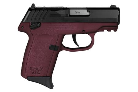SCCY CPX-1 Gen3 9mm Optic Ready Pistol with Crimson Polymer Frame and Black Slide
