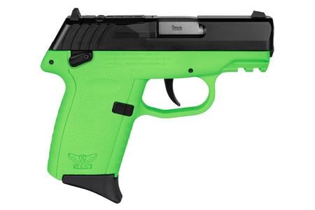 CPX1 GEN 3 9MM BLACK SLIDE LIME GREEN GRIP 3.1 IN BBL