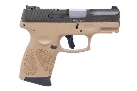 TAURUS G2C 9mm Compact Pistol with Tan Frame and Green Slide