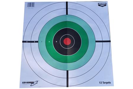 BIRCHWOOD CASEY Eze-Scorer Small Bore Paper Target 12 inch (12 Pack)