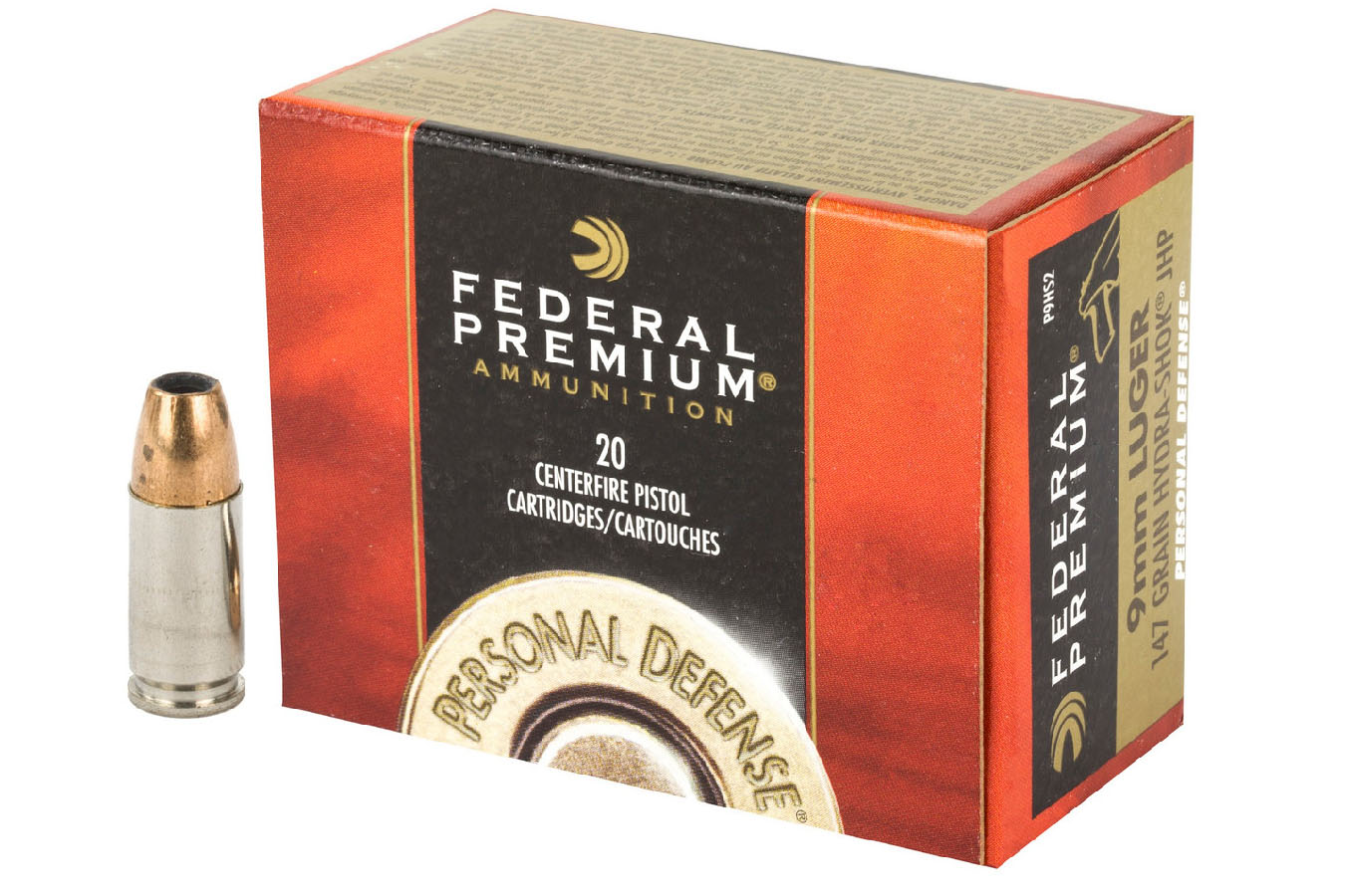 FEDERAL AMMUNITION 9MM 147 GR HYDRA-SHOK JHP PERSONAL DEFENSE