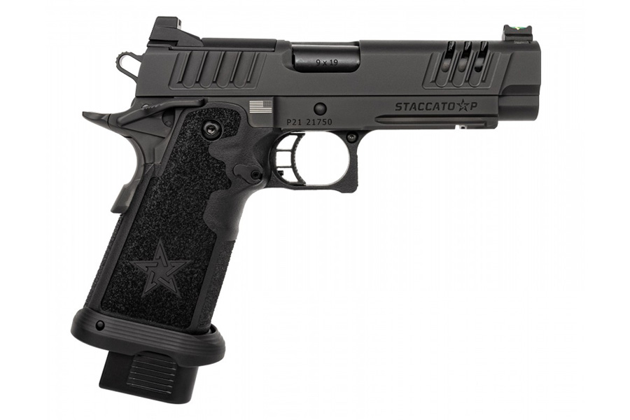No. 35 Best Selling: STACCATO P OPTIC READY 9MM DLC BBL TAC TEXTURE X SERIEX SERRATIONS