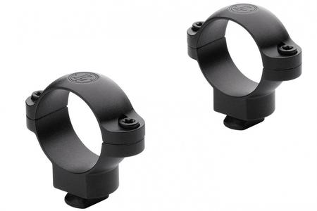 DUAL DOVETAIL SCOPE RING SET DUAL DOVETAIL HIGH 1 INCH TUBE BLACK GLOSS STEEL