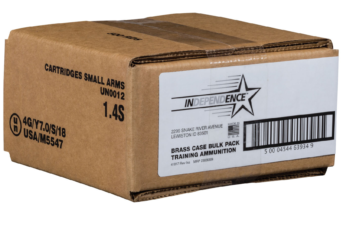 INDEPENDENCE 45 AUTO 230GR FMJ BRASS CASE 500RD BULK BOX