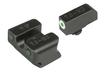 TRITIUM PRO NIGHT SIGHTS SQUARE GREEN WITH WHITE OUTLINE FRONT/U-NOTCH GREEN REA
