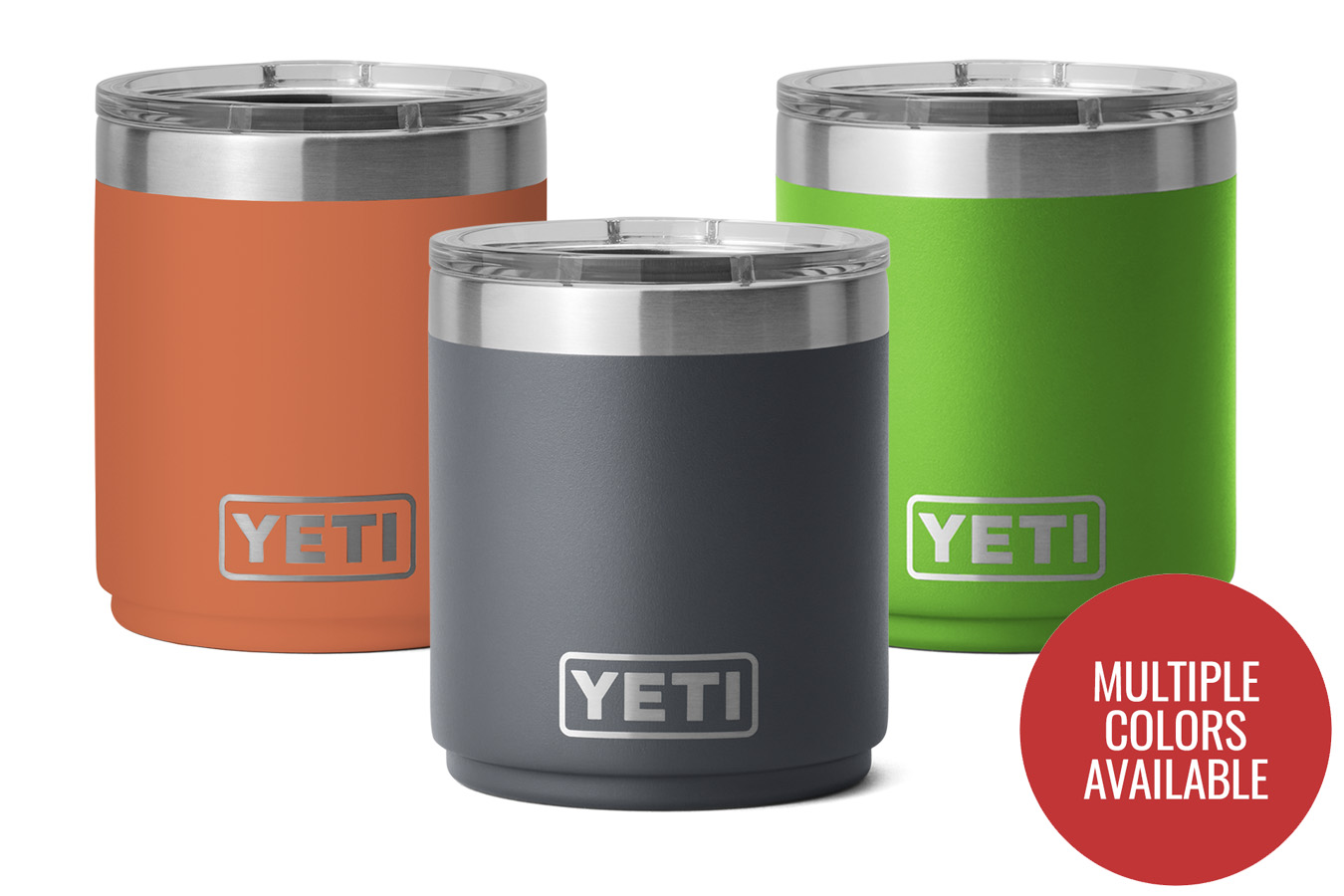 Yeti Rambler Stackable Lowball Tumbler with Magslider Lid - Black - 10 oz