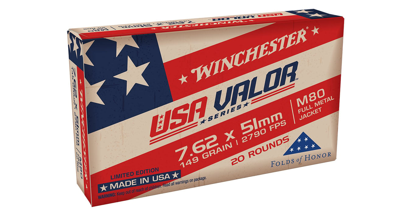 WINCHESTER AMMO 7.62X51 MM M80 149 FMJ WIN LC 20RD 