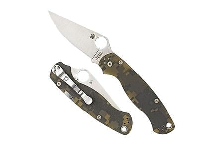 SPYDERCO Para Military 2 3.45 Inch Folding Drop Point Plain