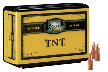 SPEER RELOADING 22 Cal 55 Grain JHP TNT 100/Box