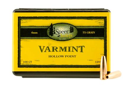 6MM 75 GRAIN JHP VARMINT 100/BOX
