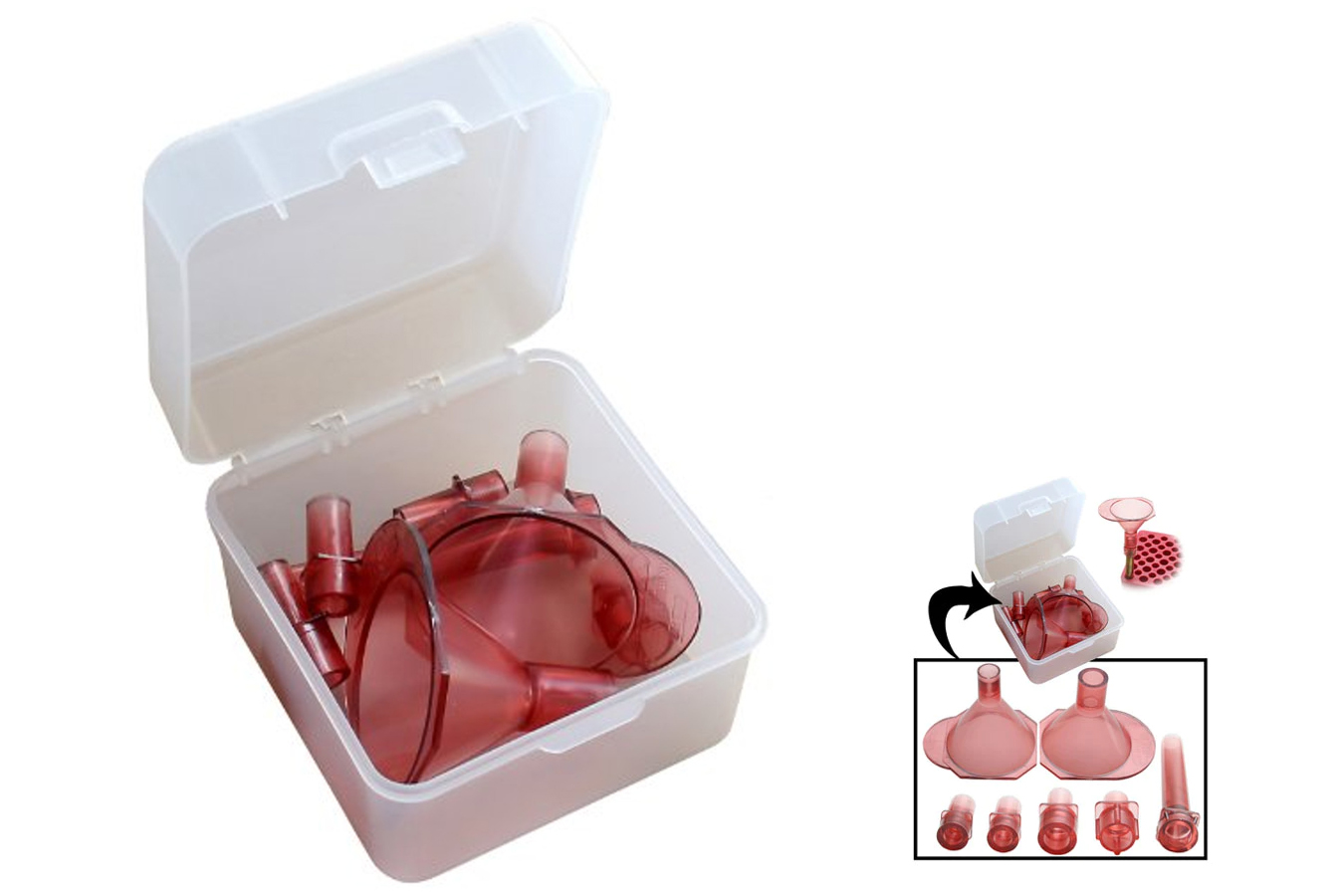 MTM Universal Powder Funnel Kit Red Multi-Caliber Plastic