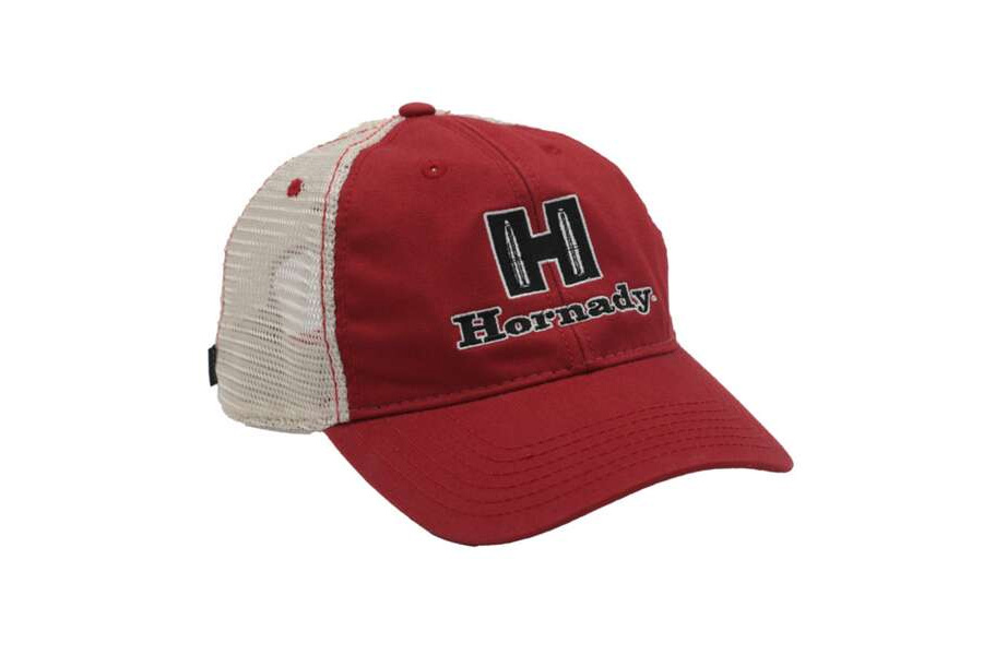 HORNADY HORNADY RED WHITE MESH HAT