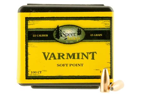 SPEER RELOADING 22 Cal 45 Grain JSP Varmint 100/Box