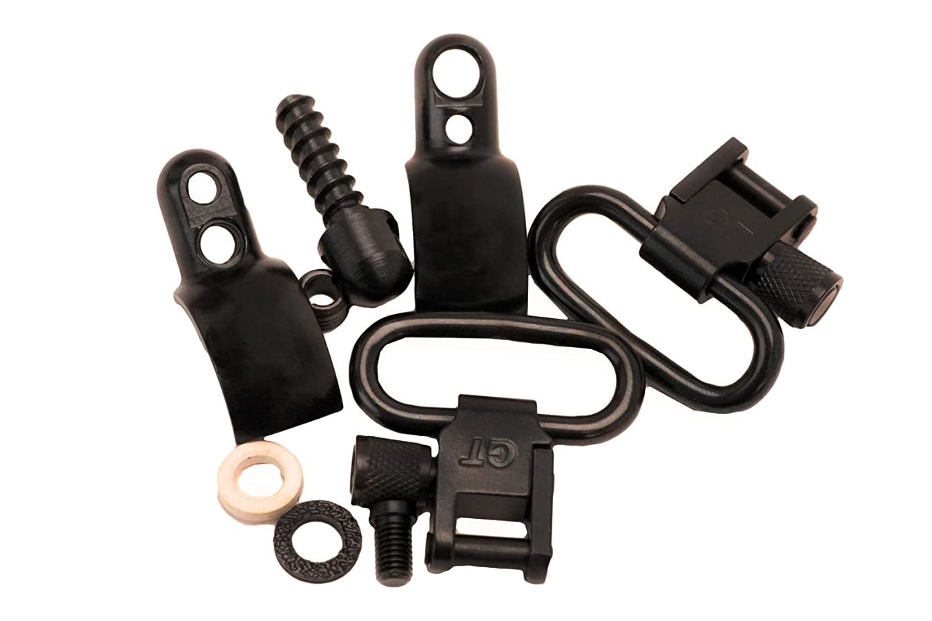Grovtec Barrel Band Swivel Set Shotgun 1 Inch Black Steel
